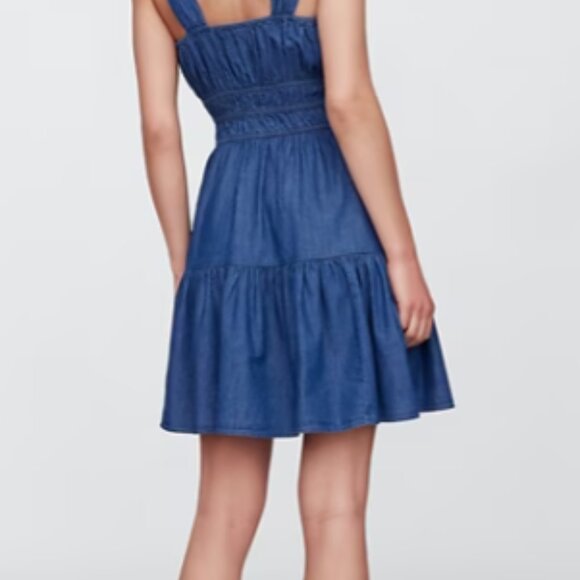 GAP Smocked Tie-Front Mini Dress - Picture 3 of 7